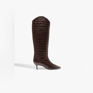 SCHUTZ MARYANA LO WIDE BOOT Dark Chocolate Sz 8